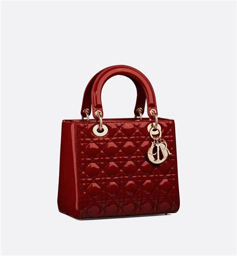 lady dior cherry|dior cherry red patent calfskin.